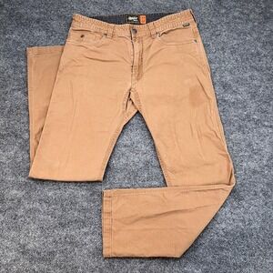 Howler Bros Mens Tan Canvas Pants Size 33x32 Casual Workwear